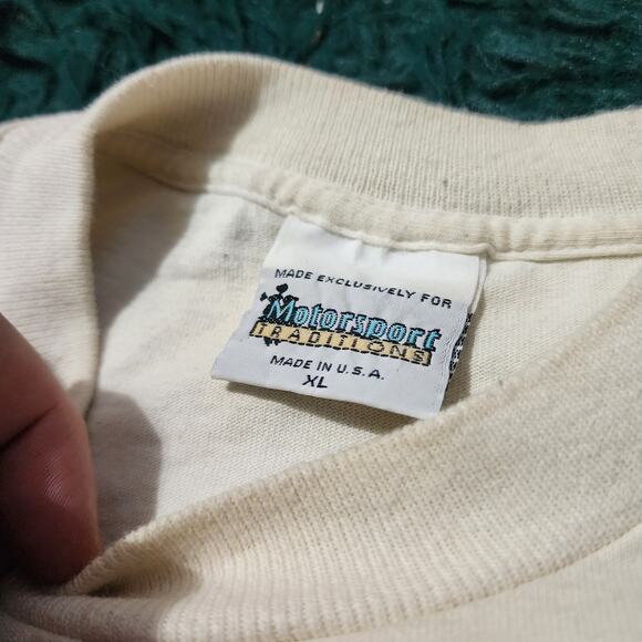 Vintage 1992 Bill Elliott Budweiser NASCAR Tee “Horsepower” XL USA Made 23x30 - Picture 6 of 10